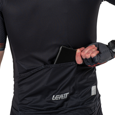 חולצת רכיבה קצרה גברים קרוס/גראבל MTB Endurance 6.0 Black V25