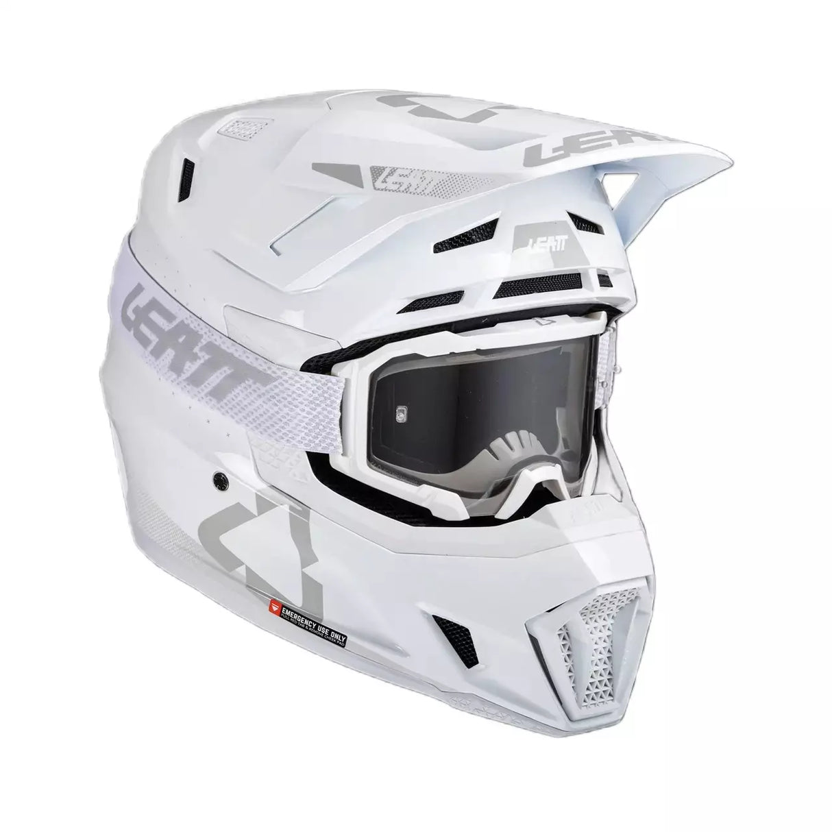 קיט קסדת אופנוע 7.5 ומשקפי אבק 4.5 White V25