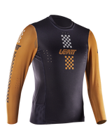 חולצת רכיבה ארוכה ילדים MTB Gravity 4.0 Jr Rust