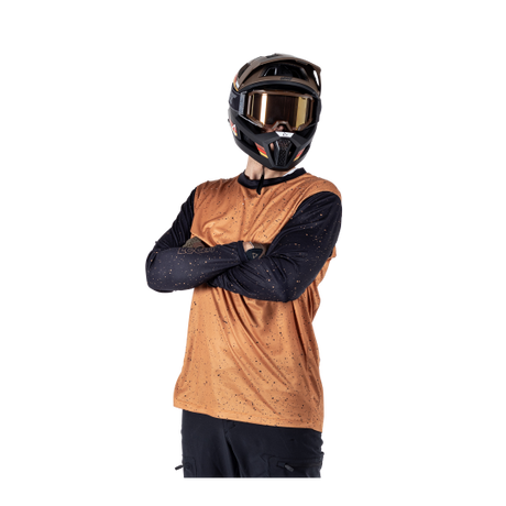 חולצת רכיבה ארוכה גברים MTB Enduro 4.0 Rust V25