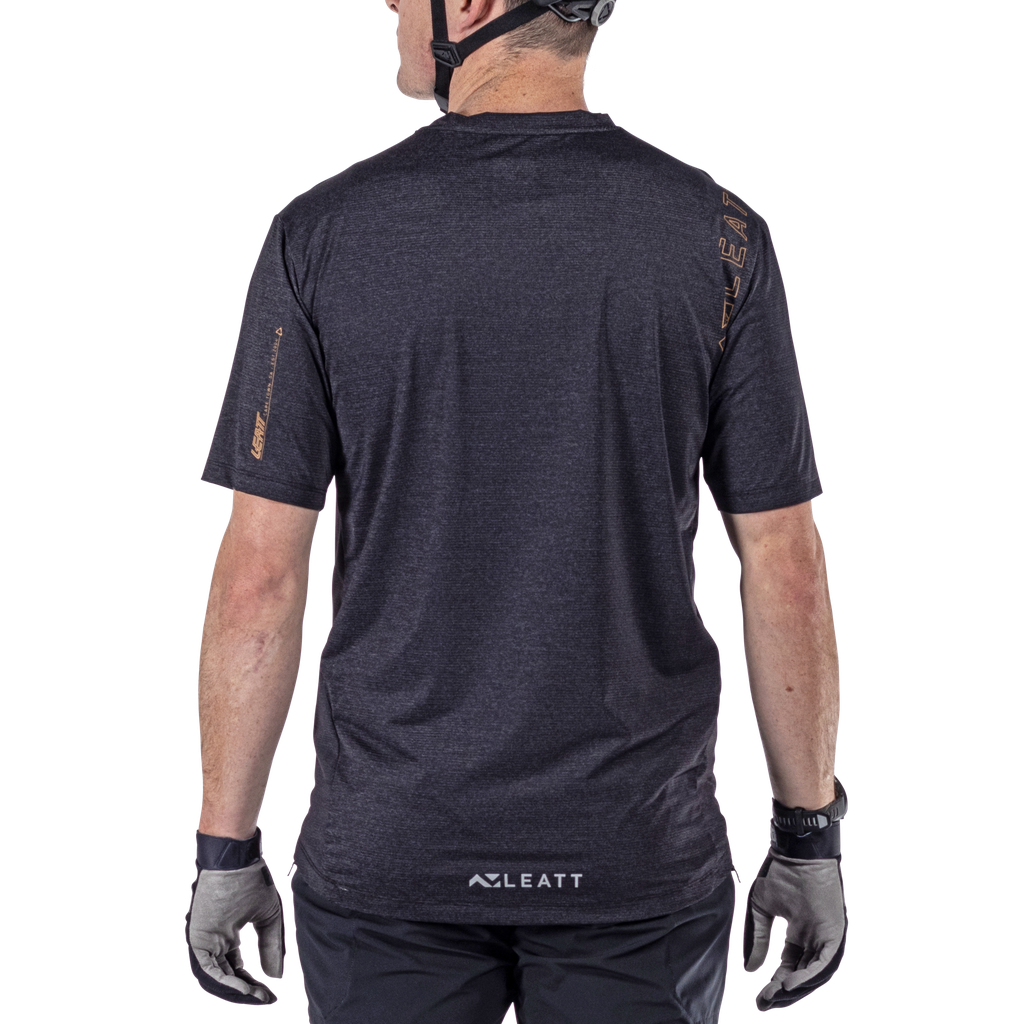 חולצת רכיבה קצרה גברים MTB Trail 1.0 X-Flow Black V25