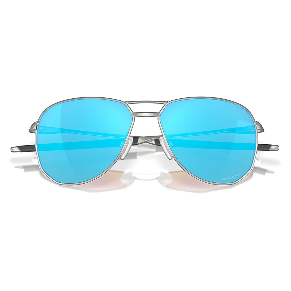 Oakley Full Rim Aviator CONTRAIL Prizm Sapphire Lenses, Satin Chrome Frame