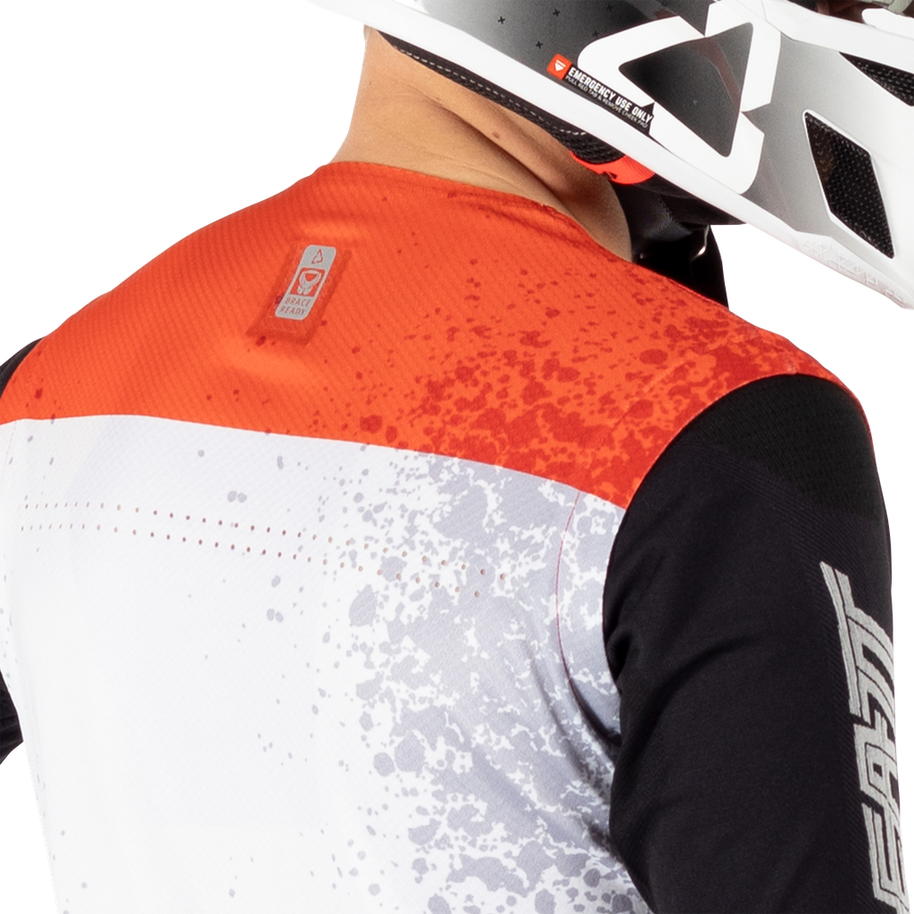 חולצת רכיבה ארוכה גברים MTB Gravity 5.0 White V25