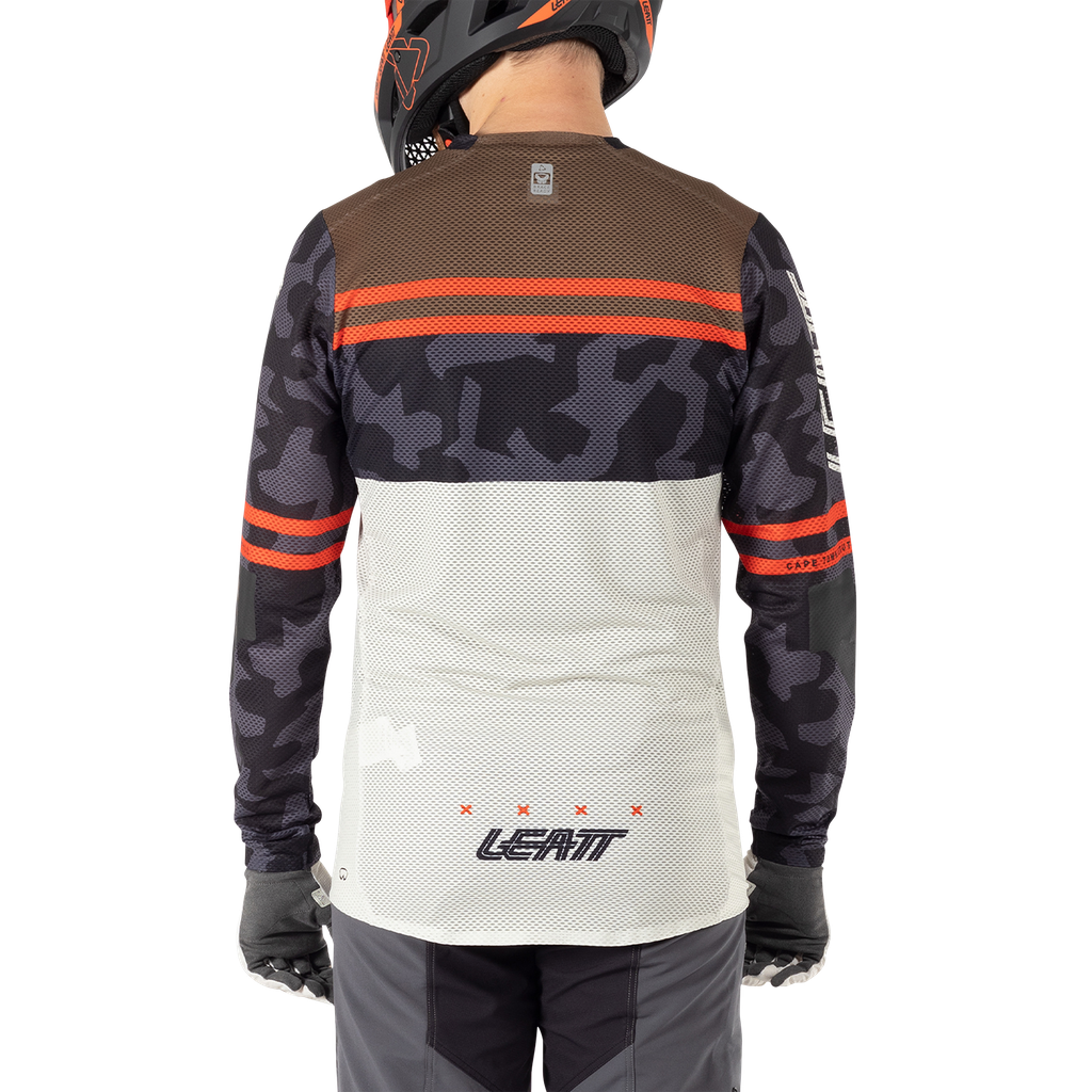 חולצת רכיבה ארוכה גברים MTB Gravity 4.0 Cream V25