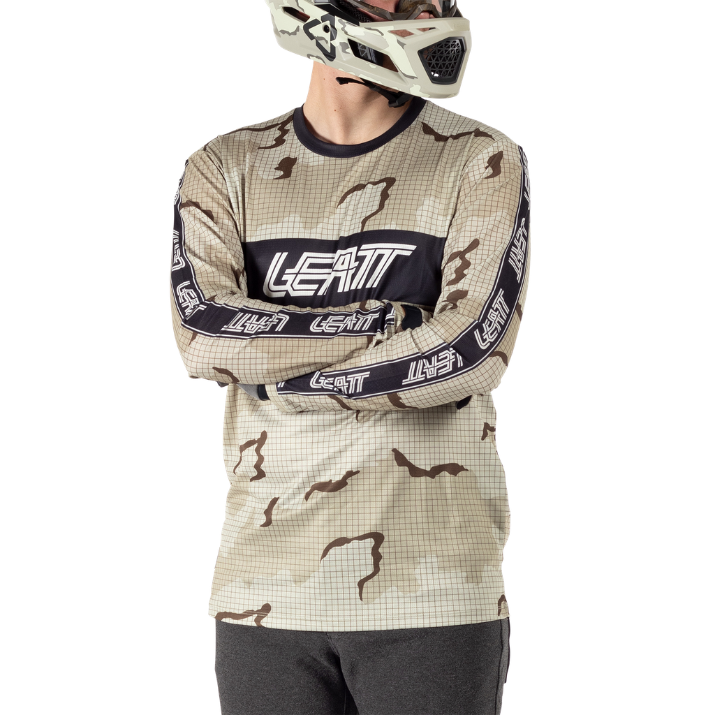 חולצת רכיבה ארוכה גברים MTB Gravity 3.0 Desert V25