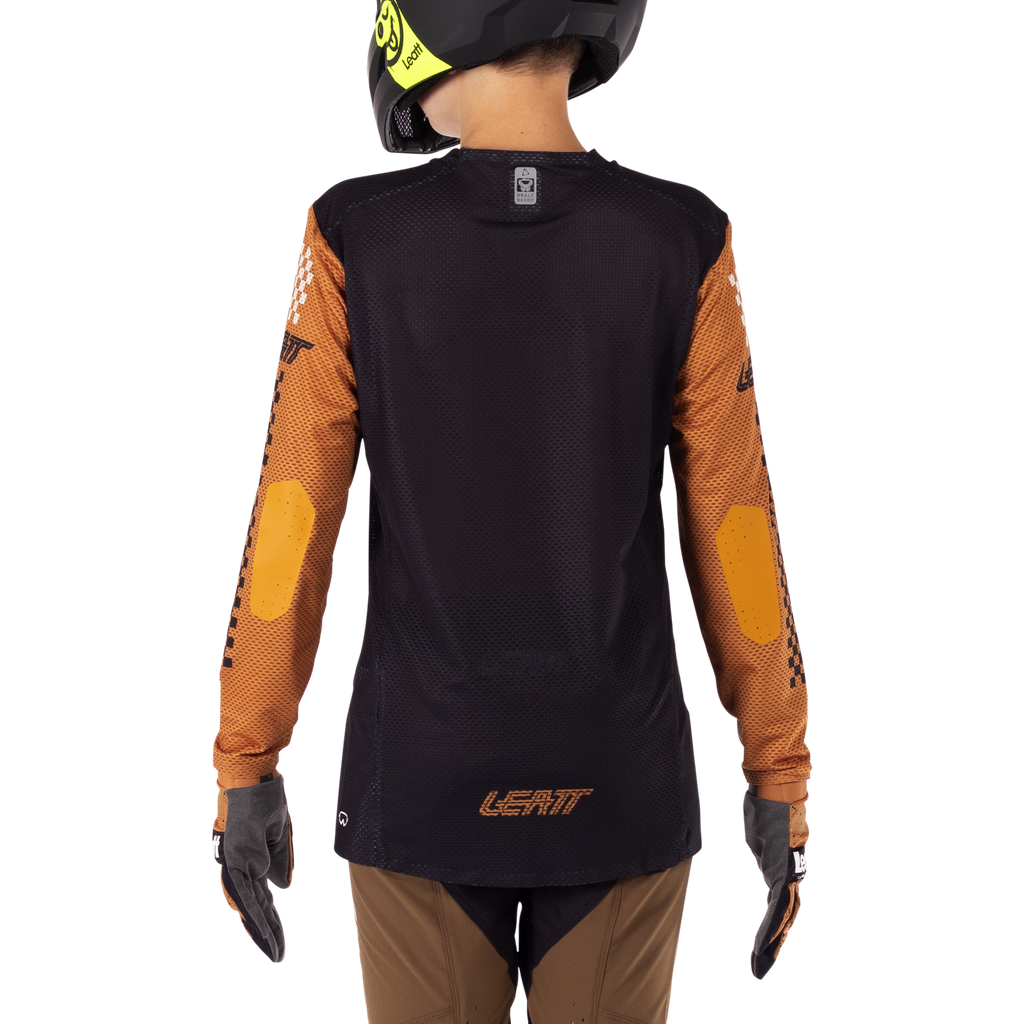 חולצת רכיבה ארוכה ילדים MTB Gravity 4.0 Jr Rust