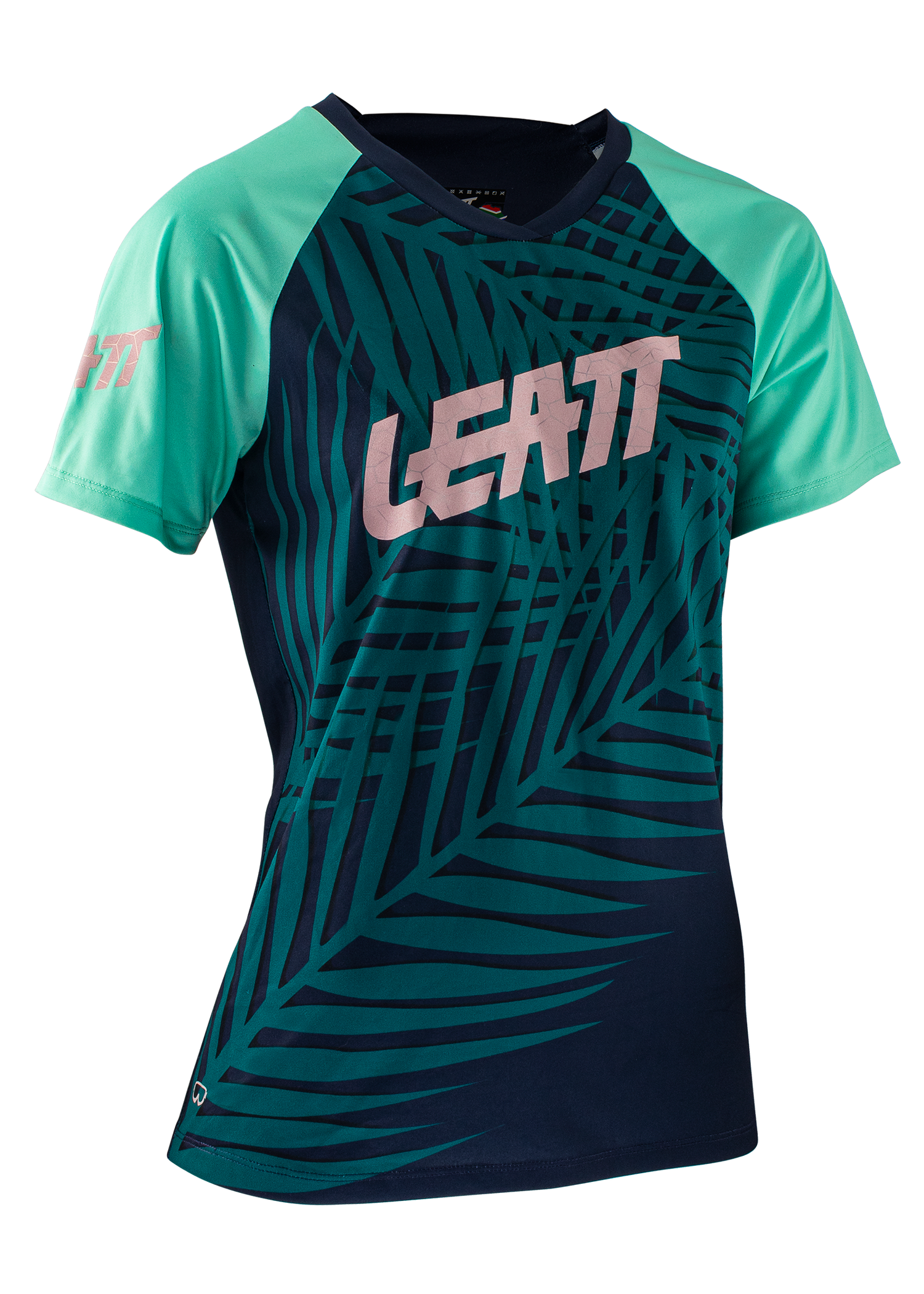 חולצת רכיבה קצרה נשים MTB 2.0 Jade - Leatt