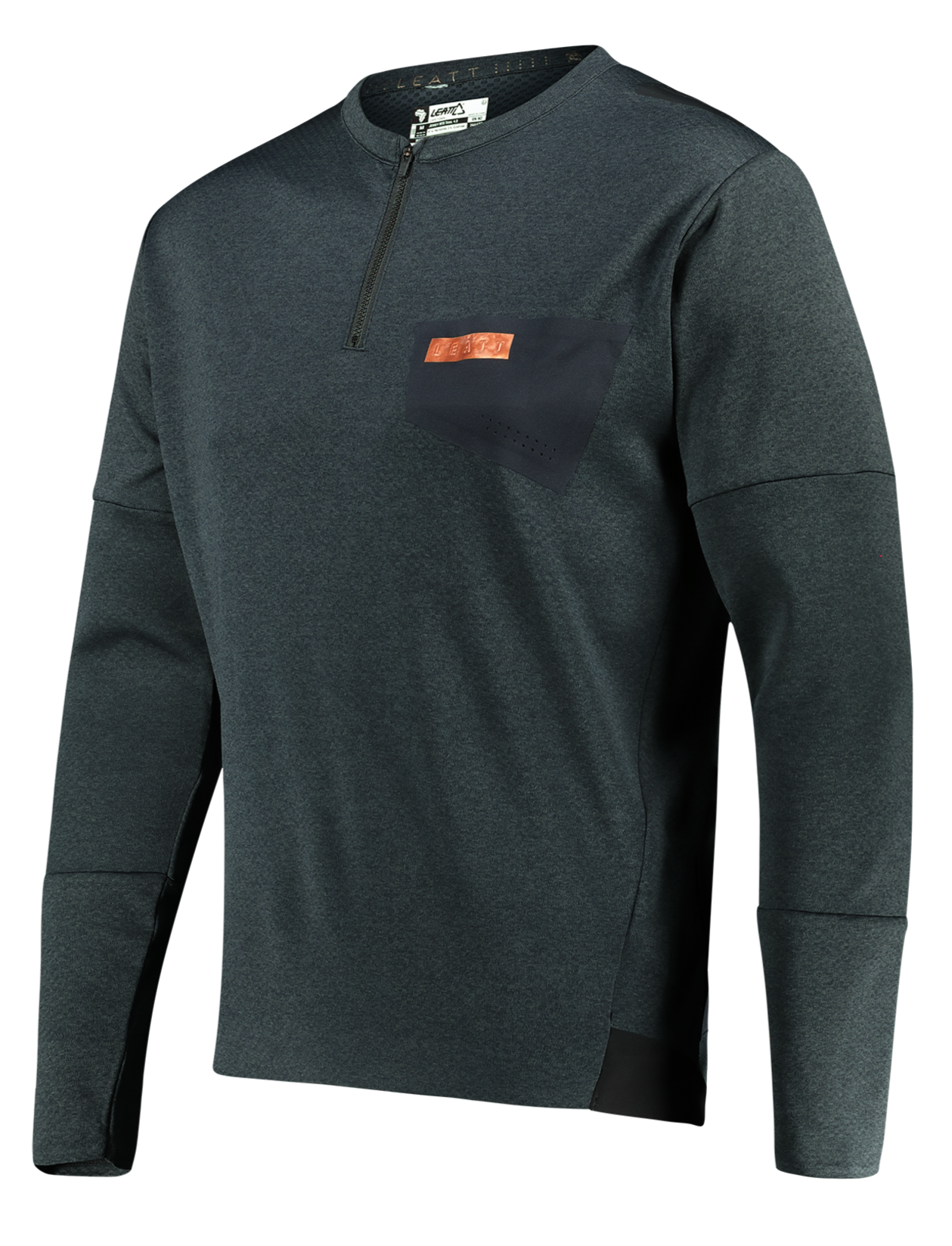 חולצת רכיבה ארוכה גברים MTB Trail 4.0 Black